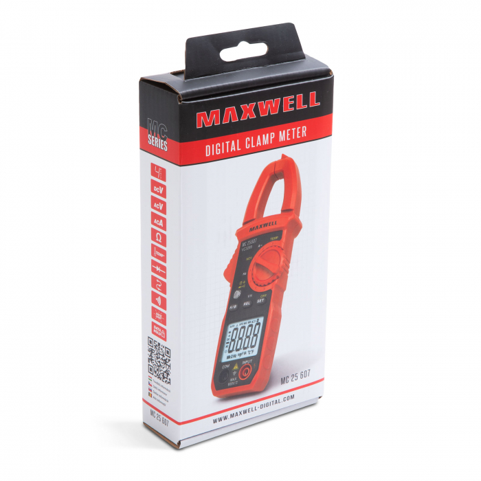 Clampmetru digital masurare frecventa, test dioda, rezistenta, temperatura, accesorii cabluri de masurare - Maxwell [4]