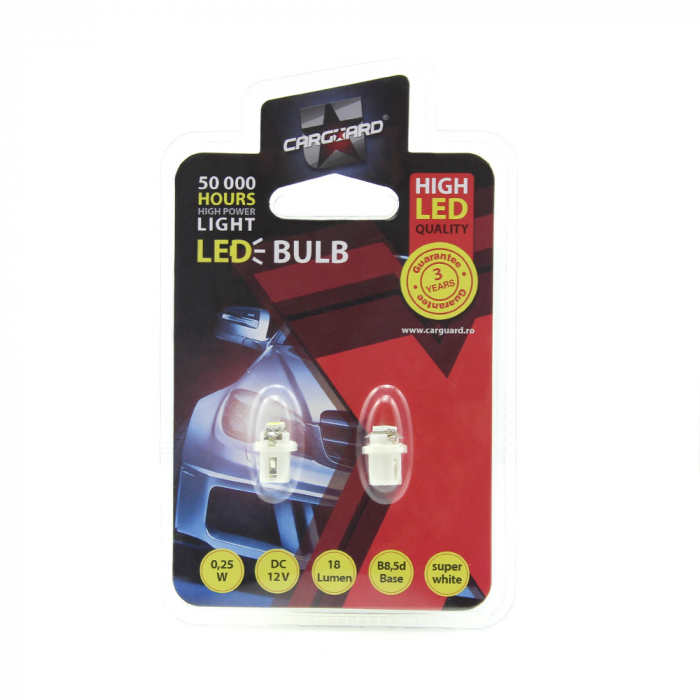 Set 2 becuri led pentru iluminat bord auto CLD002, 12v, 0.25W | CARGUARD [4]