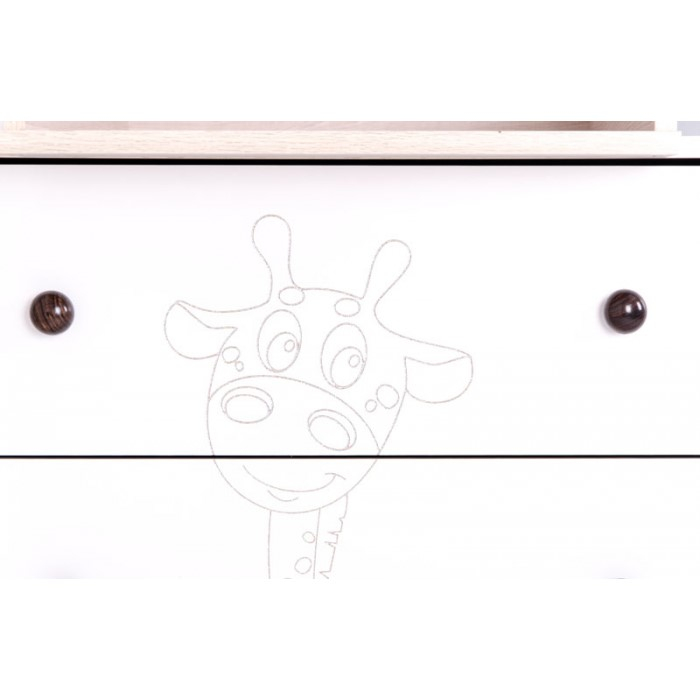 Comoda Drewex Giraffe - Natur cu Alb [3]