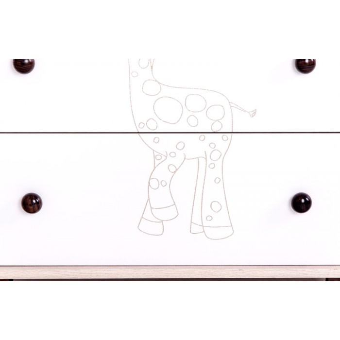 Comoda Drewex Giraffe - Natur cu Alb [2]