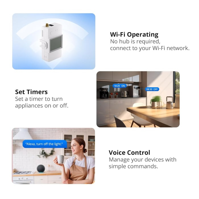 Contor de consum de electricitate 100A WiFi POW Ring SONOFF POWCT [7]