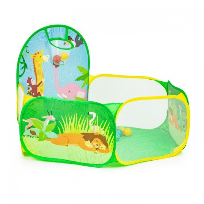 Cort de joaca Jungla cu 50 de bile multicolore Ecotoys 8114 [2]