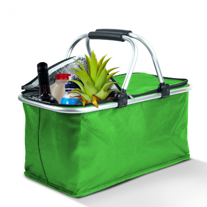 Coș de cumpărături termoizolant pliabil – 49 x 28 x 25 cm – 21 L – verde [2]