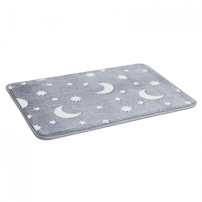 Covor luminos, fosforescent pentru camera copii - gri - 60 x 40 cm - Bewello [2]