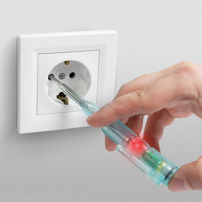 Creion clasic identificare de fază tip surubelnita cu LED roșu [2]