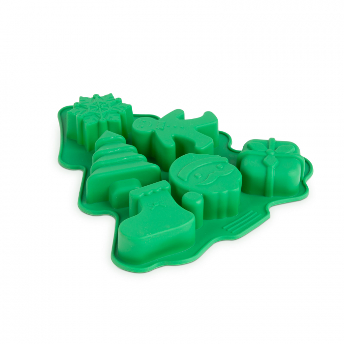 Forma de de copt din silicon model brad de Crăciun - 22 x 18,5 x 2,5 cm, verde [2]
