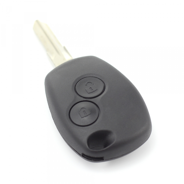 Dacia / Renault - Carcasa cheie cu 2 butoane și suport inox pentru baterie [9]
