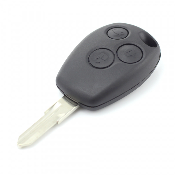 Dacia / Renault - Carcasa cheie cu 3 butoane si suport baterie din inox [6]