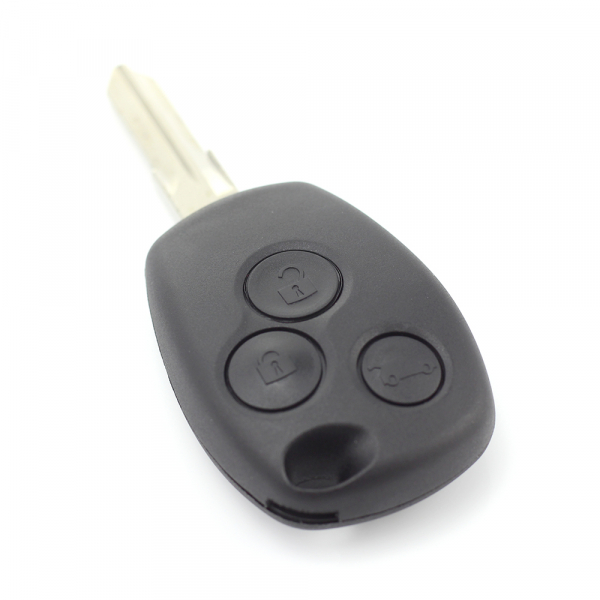 Dacia / Renault - Carcasa cheie cu 3 butoane si suport baterie din inox [7]