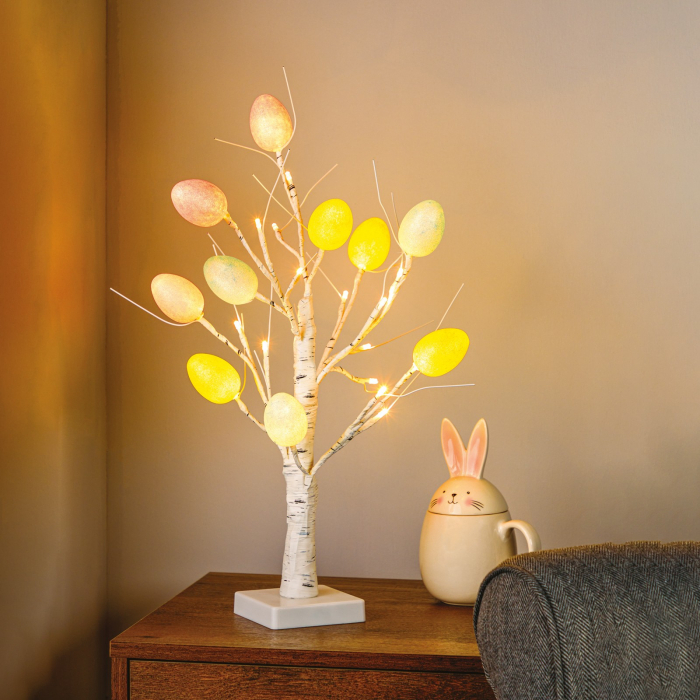 Decor copăcel cu ouă de Paște - 10 ouă, 24 LED-uri - 50 cm - 3 x AA [2]