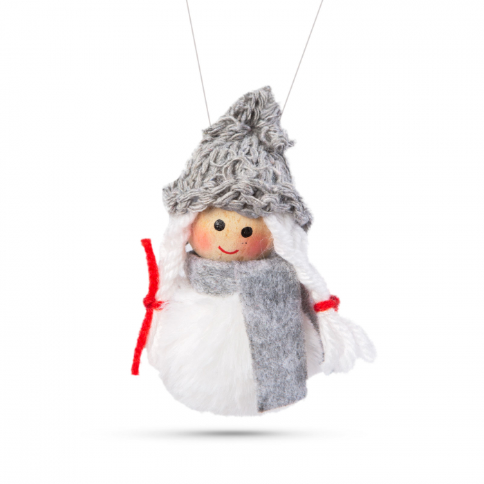 Decor de brad - om de zăpadă - poliester - 10 cm - 4 buc [4]