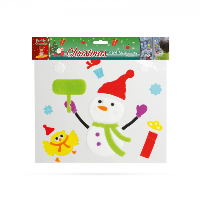 Decoraţie gel pt. geam - Crăciun - XXL, 5 buc. / pachet [3]