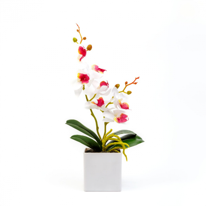 Decoratiune cu plantă artificială – orhidee – 3 modele – 37 cm [3]