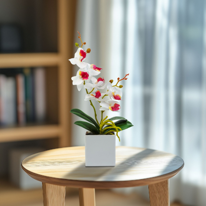 Decoratiune cu plantă artificială – orhidee – 3 modele – 37 cm [6]