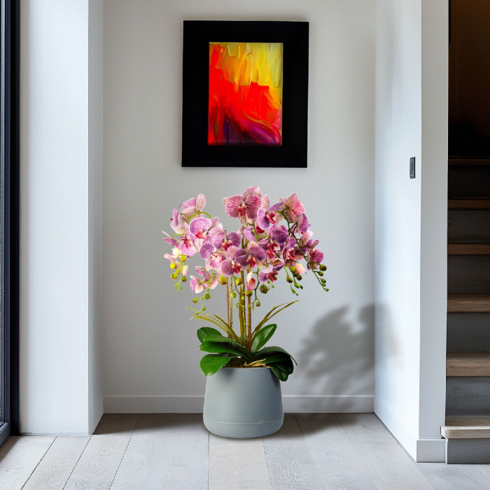 Decorațiune cu plantă artificială – Orhidee mov – 83 cm [2]