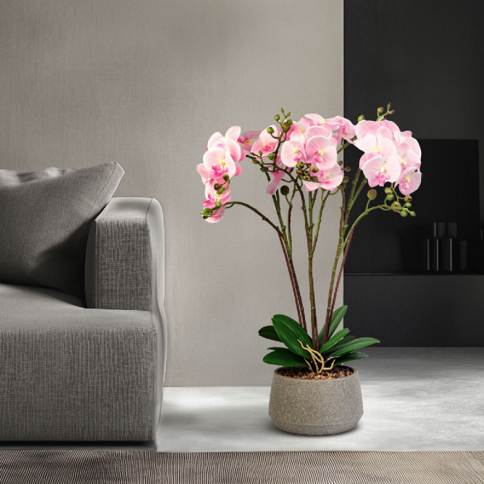 Decorațiune cu plantă artificială – Orhidee roz – 58 cm [2]