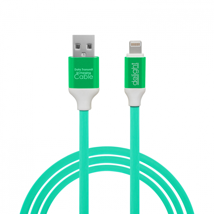 Delight - Cablu de date - iPhone \"lightning\", 2 m, silicon, 4 culori [3]