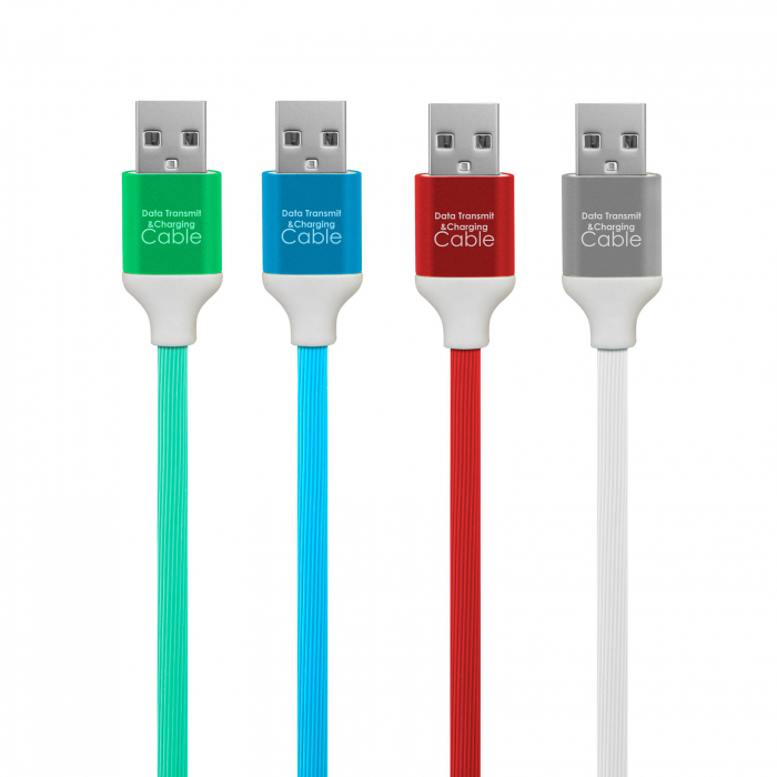 Delight - Cablu de date - iPhone \"lightning\", 2 m, silicon, 4 culori [2]