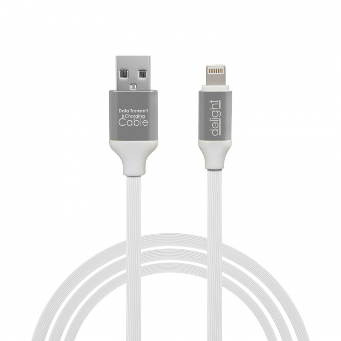 Delight - Cablu de date - iPhone \"lightning\", 2 m, silicon, 4 culori [5]