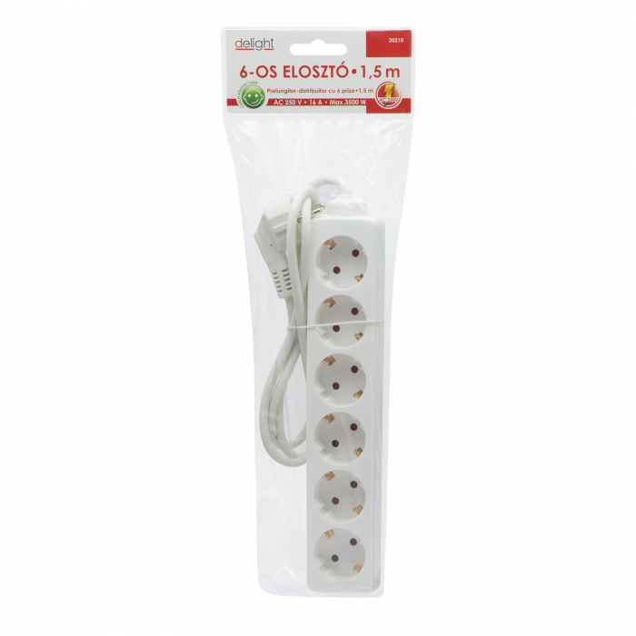 Delight - Prelungitor cu distribuitor 6 prize - 1,5 m [2]