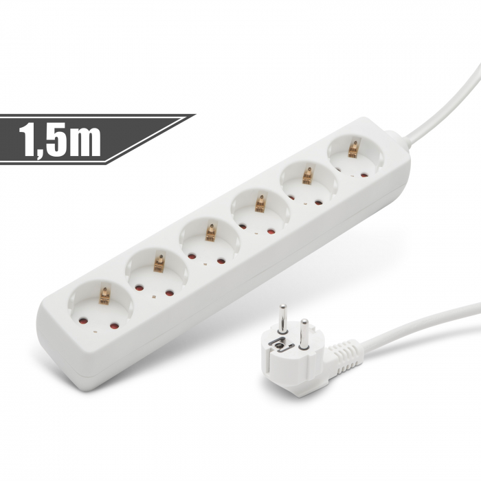 Delight - Prelungitor cu distribuitor 6 prize - 1,5 m [1]