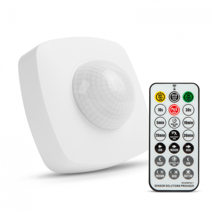 Detector senzor de miscare cu telecomanda - 360° - max 10 m - max 2000W - IP65 [2]