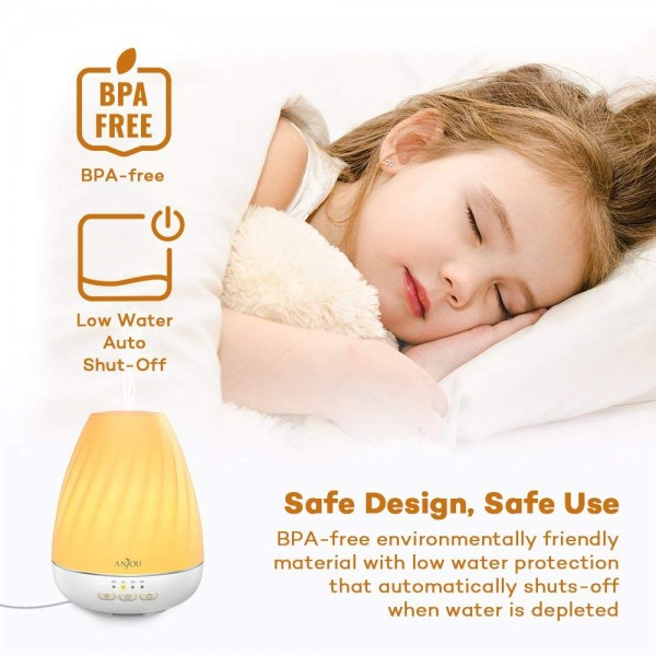 Difuzor aroma cu Ultrasunete Anjou ADA003, 200ml, 13W, LED 7 culori [6]