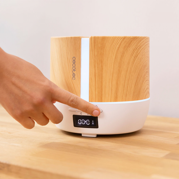 Difuzor aroma cu Ultrasunete Smart Cecotec PureAroma 550 Connected, control din Smartphone, 7 culori LED, boxa incorporata - Stejar [8]