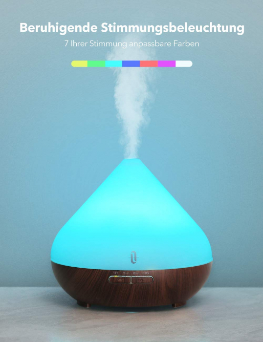 Difuzor aroma cu Ultrasunete TaoTronics TT-AD002, 300ml, 13W, LED 7 culori, oprire automata [5]