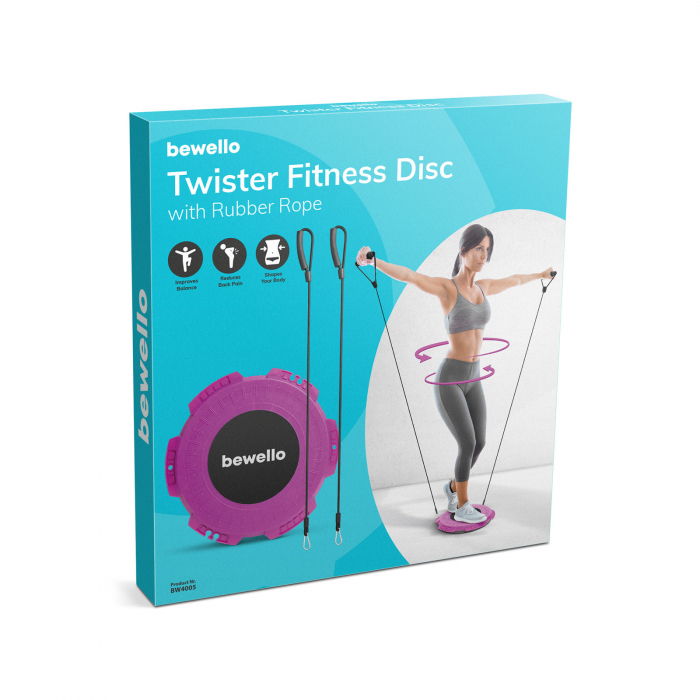 Disc Twister pentru fitness - cu coardă de cauciuc - 29 cm - BEWELLO [5]