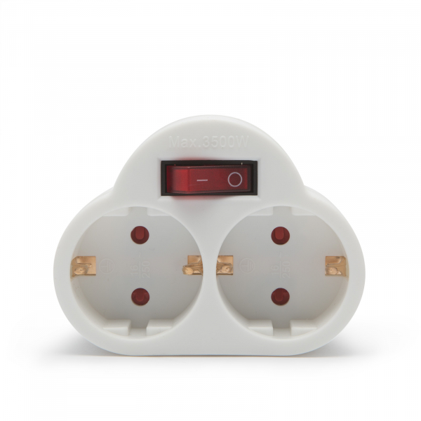 Distribuitor dublu de perete – cu intrerupator - max.: 10/16A Putere max.: 3.500W [2]