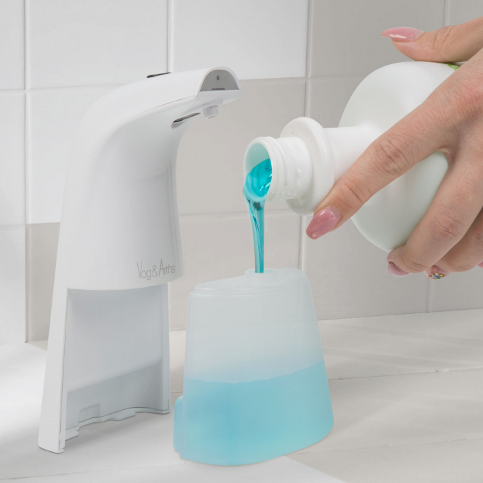 Dozator de săpun lichid spumant Vog und Arths - 250 ml, independent sau cu fixare pe perete - baterii/ USB [3]