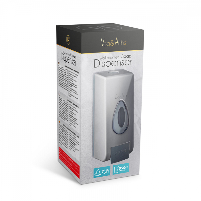 Dozator manual de săpun lichid Vog und Arths - 350 ml, de perete - argintiu [5]