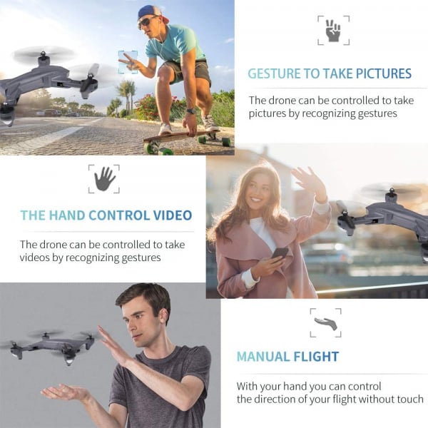 Drona Visuo XS816, Camera 4K cu transmisie pe telefon, Control gesturi, Altitudine automata, Pozitionare optica [4]