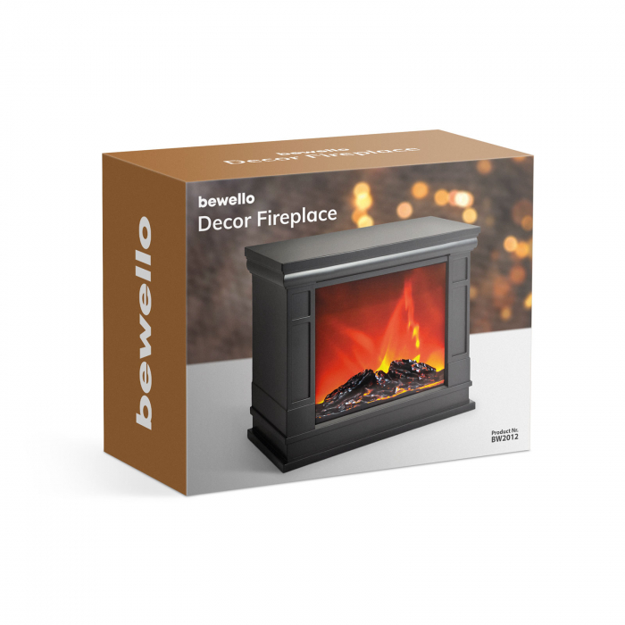 Imitatie decor semineu cu efect de flacara LED - baterie - 25 x 12 x 20 cm [3]
