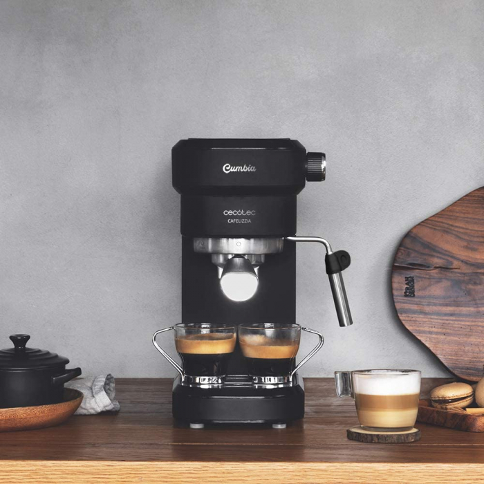 Espressor manual Cecotec Cafelizzia 790 , 1350 W, Pompa de aburi 20 bar, Sistem de incalzire rapid, Capacitate 1.2 L - Negru [5]