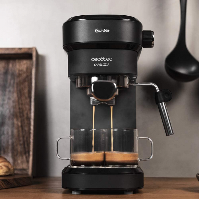 Espressor manual Cecotec Cafelizzia 790 , 1350 W, Pompa de aburi 20 bar, Sistem de incalzire rapid, Capacitate 1.2 L - Negru [2]