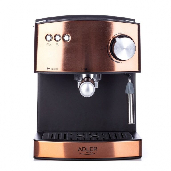 Espressor profesional ADLER AD 4404, 850W, 15 bar, 1.6l, Aramiu [6]