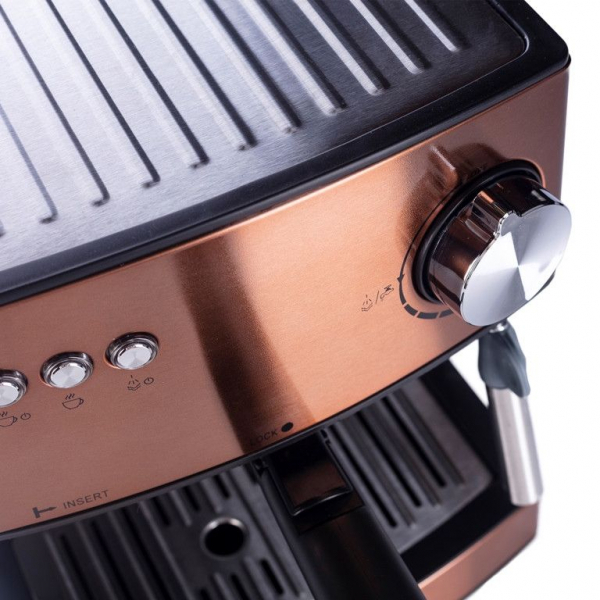 Espressor profesional ADLER AD 4404, 850W, 15 bar, 1.6l, Aramiu [5]