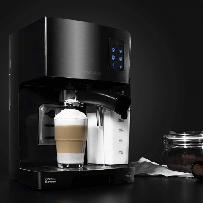 Espressor semi-automat Cecotec Power Instant-ccino 20, 1450 W, 20 bar, 1.4 l, rezervor lapte 400 ml [2]