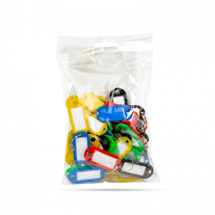 Etichete breloc pentru chei sau alte utilizari - 5 culori - plastic - 50 buc/pachet [3]