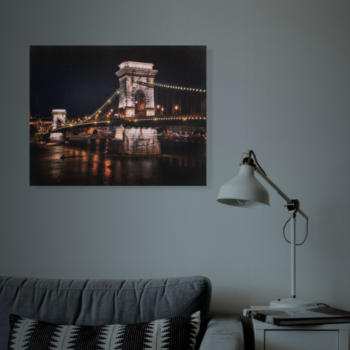 FAMILY POUND - Tablou cu LED - \"Podul cu lanturi - 2 x AA, 38 x 48 cm [2]