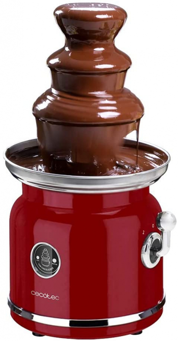 Fantana de ciocolata, Cecotec Fun Chocolicious, 90W, design retro,3 niveluri, Capacitate 700ml, Inox [2]