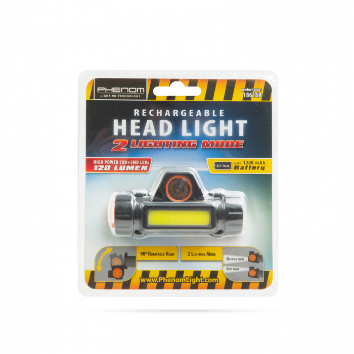 Lanterna de cap LED COB + SMD - cu baterie [3]