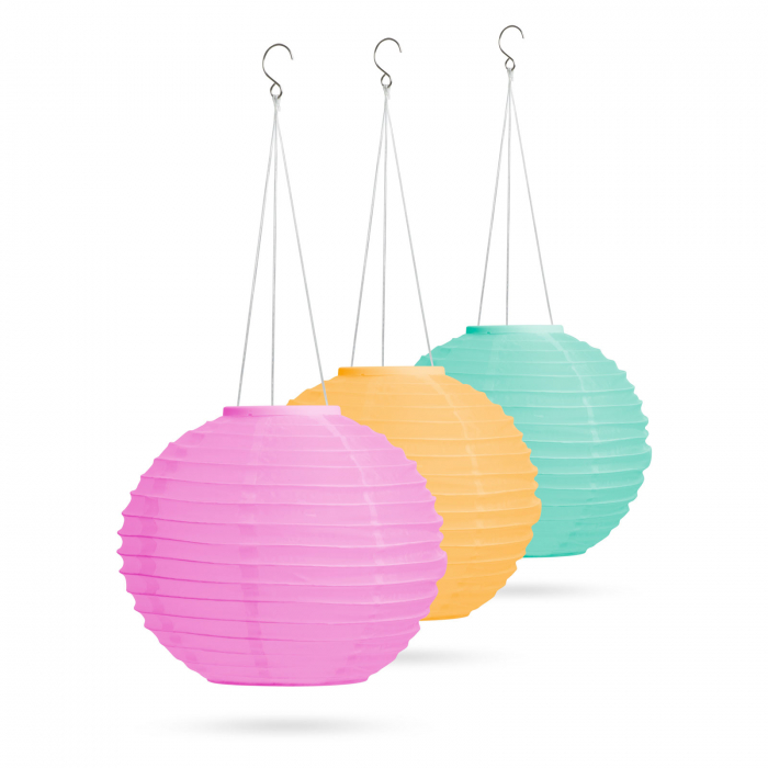 Lampion solar cu LED diferite culori, alb rece - 28 cm [2]