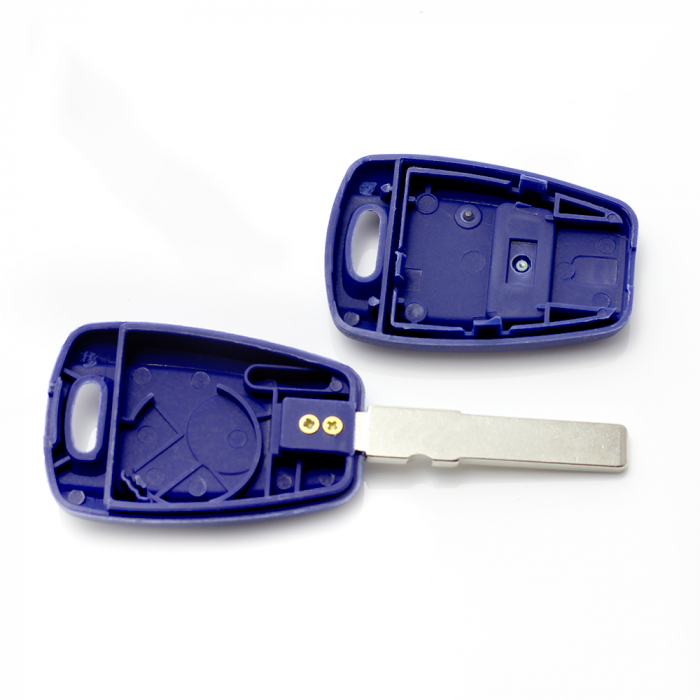 Fiat Carcasa cheie 1 buton, albastru, cu pregatire pt. chip TPX lung (fara logo) [2]