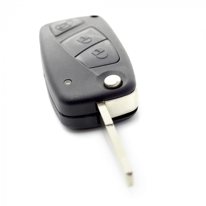Fiat - Carcasa cheie tip briceag, 3 butoane, negru [8]