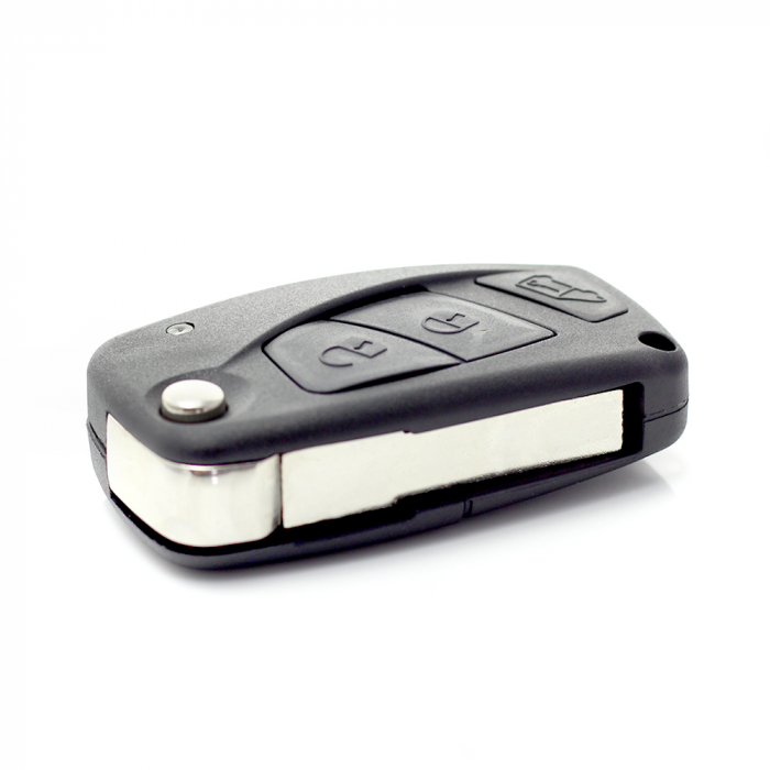 Fiat - Carcasa cheie tip briceag, 3 butoane, negru [10]