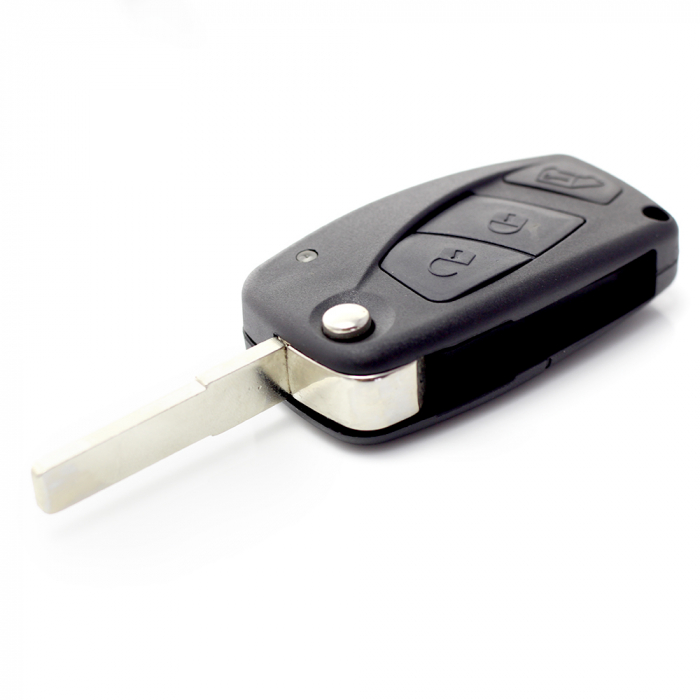 Fiat - Carcasa cheie tip briceag, 3 butoane, negru [5]