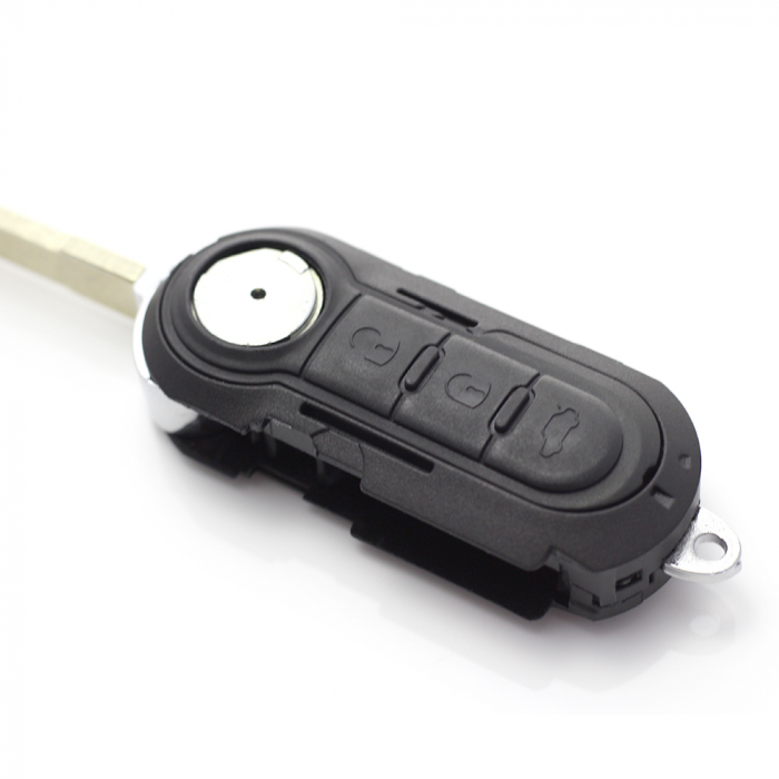 Fiat - Carcasa cheie tip briceag, 3 butoane, negru [5]
